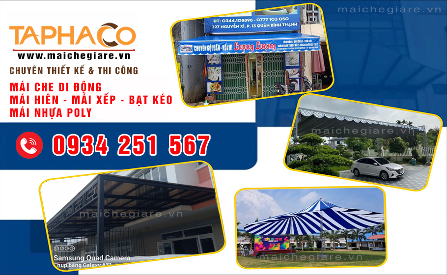 Mái hiên mái xếp TaPhaCo