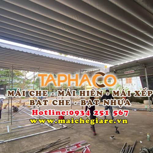 Mái che bạt xếp, mái bạt kéo che nắng giá rẻ