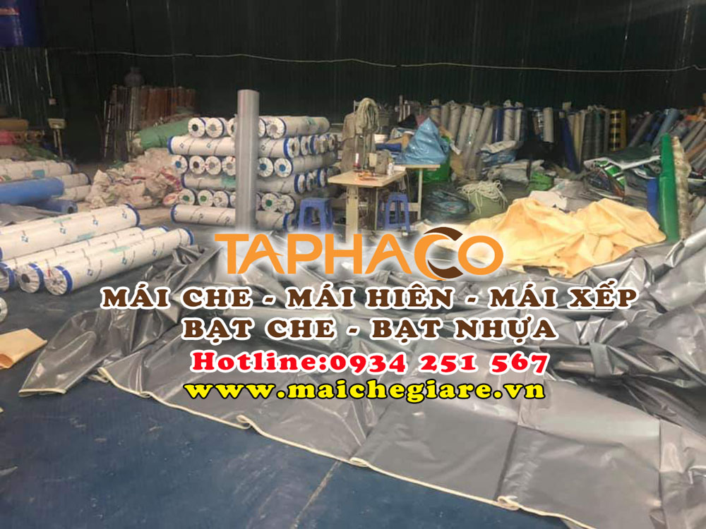 Xưởng gia công may ép bạt mái xếp, bạt kéo theo yêu cầu giá rẻ