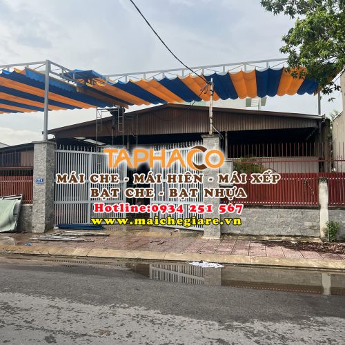 Mái che bạt xếp lượn sóng giá rẻ