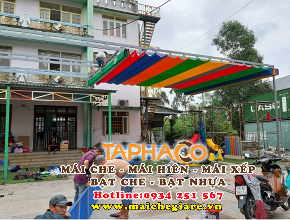 Mái che trường mầm non bền đẹp, giá rẻ