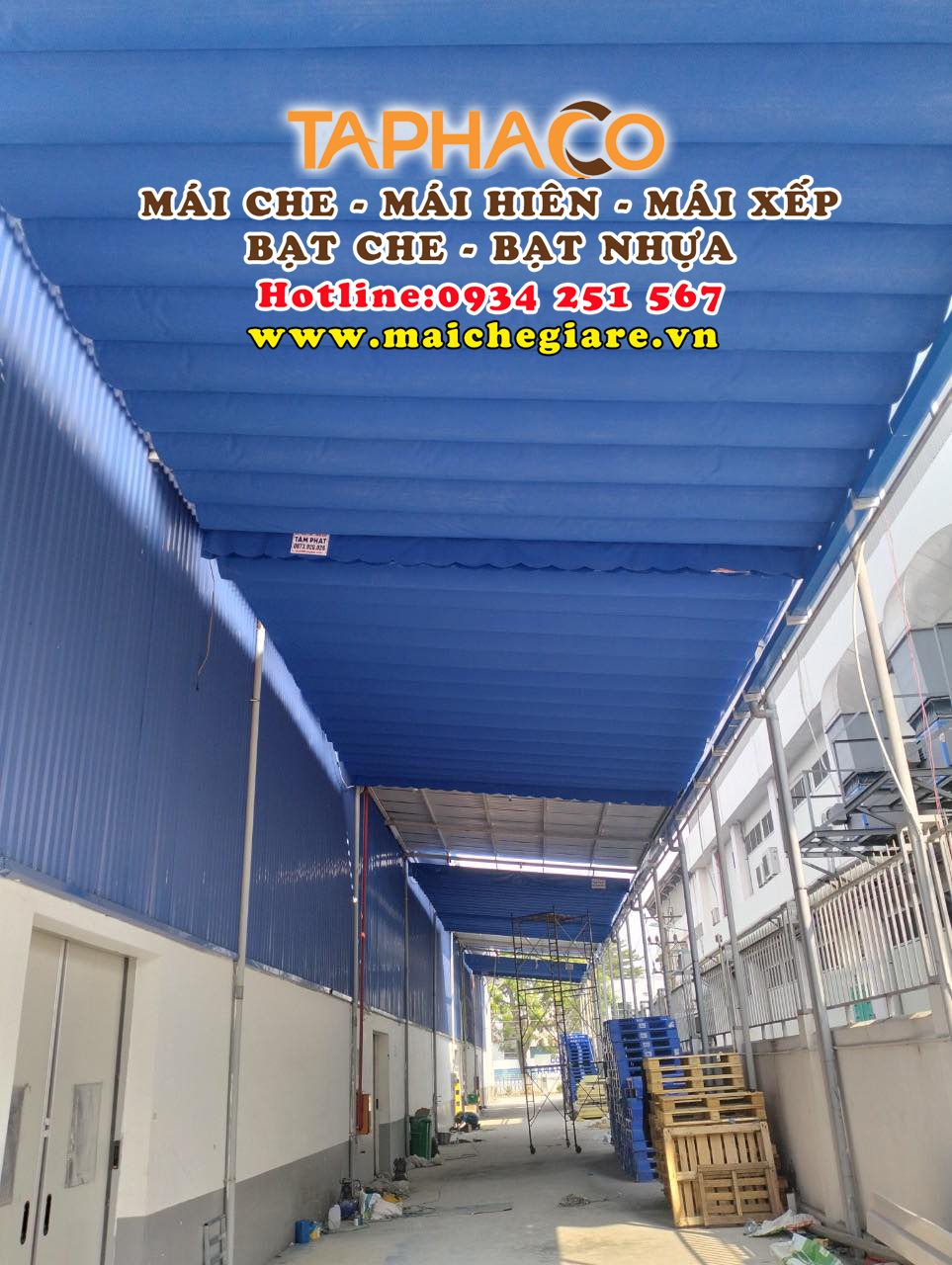 Mái bạt kéo, mái xếp lượn sóng che nhà xưởng