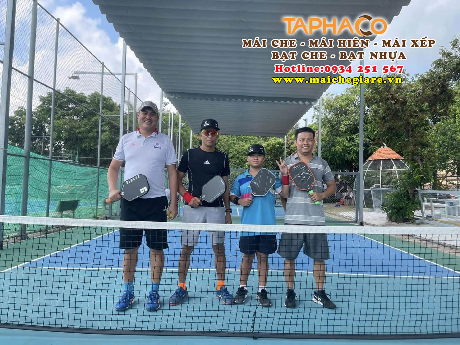 Lắp đặt mái che sân Pickleball ở Dĩ An