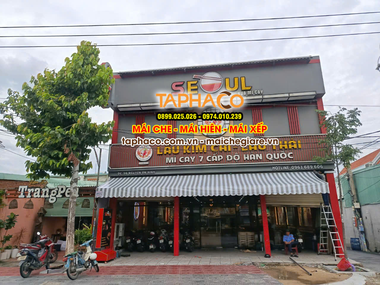 Mái hiên di động quay tay giá rẻ TaPhaCo