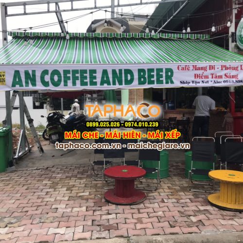 mái bạt che quán cafe