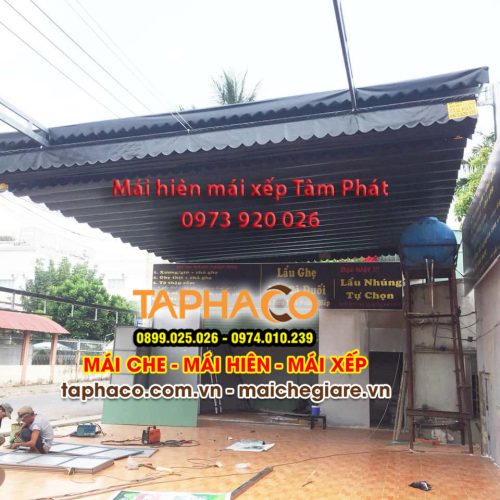 Mái hiên mái xếp di động giá rẻ ,.mái che TaPhaCo